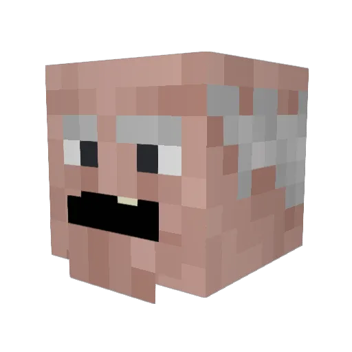 TruthBot5 Minecraft avatar head, 3D render