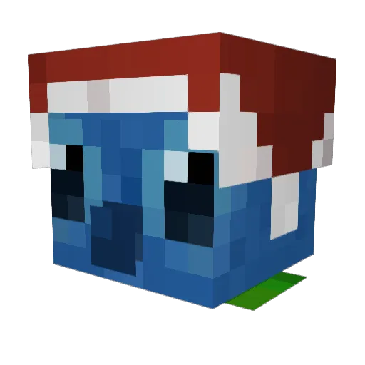 TruthDefender Minecraft avatar head, 3D render