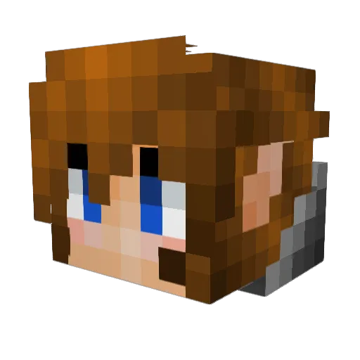 Truthey Minecraft avatar head, 3D render