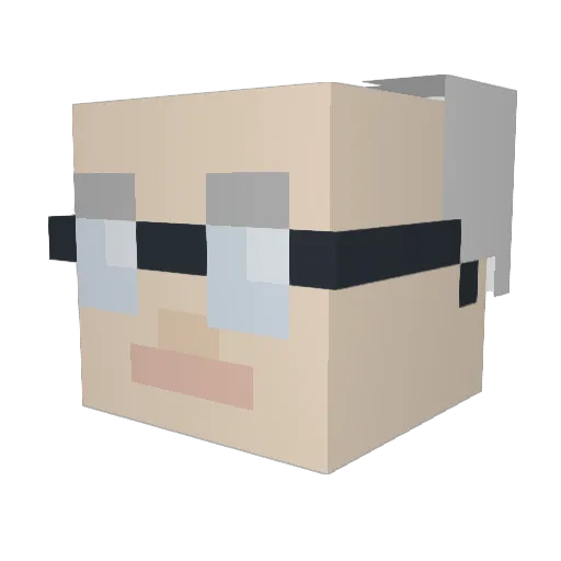 Truthsick Minecraft avatar head, 3D render