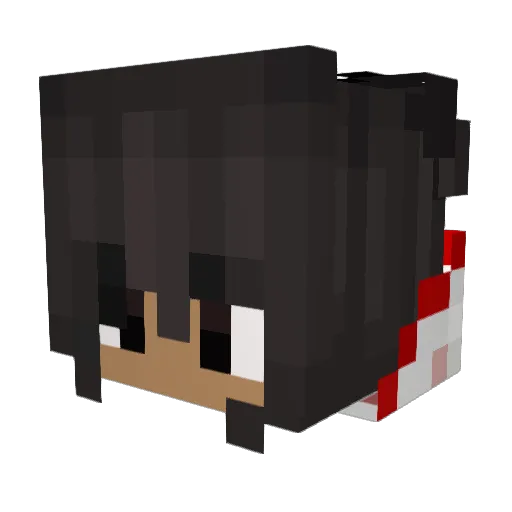 Truwlf Minecraft avatar head, 3D render