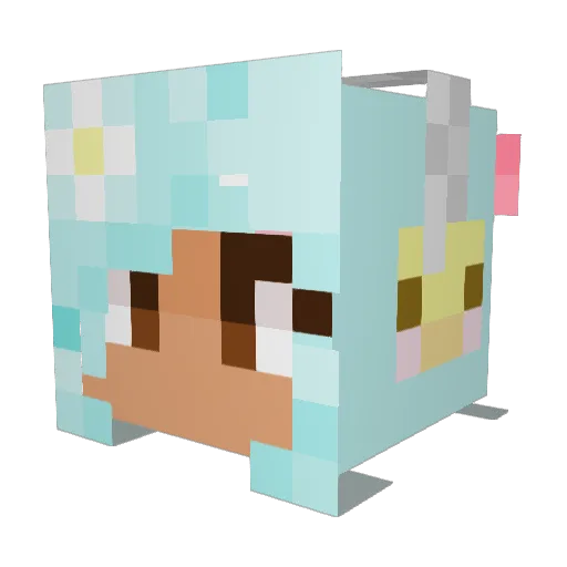 TrvffleCake Minecraft avatar head, 3D render