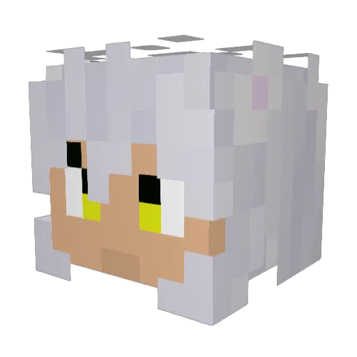 Trvpwater Minecraft avatar head, 3D render