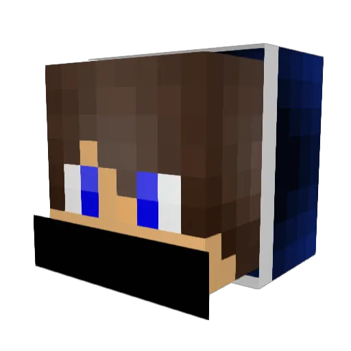 Trvvys Minecraft avatar head, 3D render