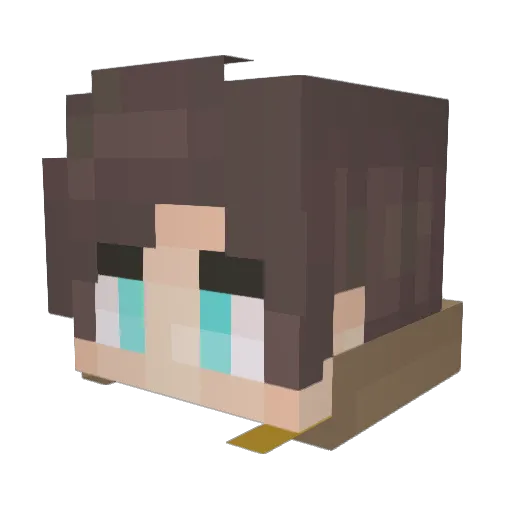 TrxpedMinds Minecraft avatar head, 3D render