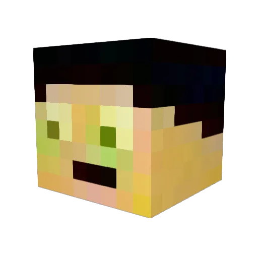 Trxqueur Minecraft avatar head, 3D render