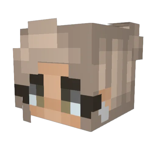 TrxshCxn Minecraft avatar head, 3D render