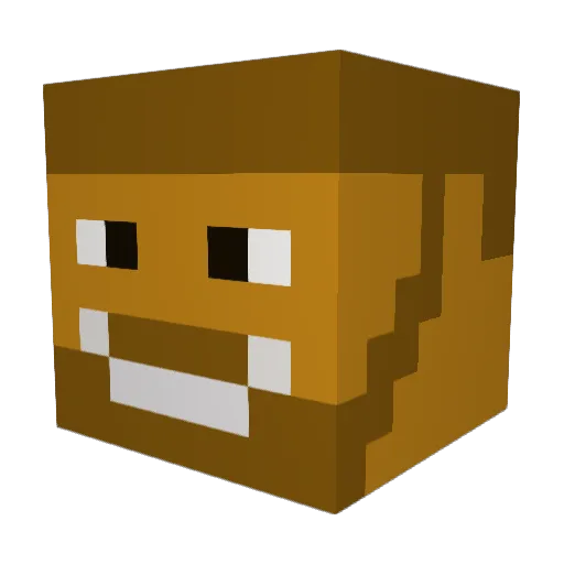 TrxshRubz Minecraft avatar head, 3D render