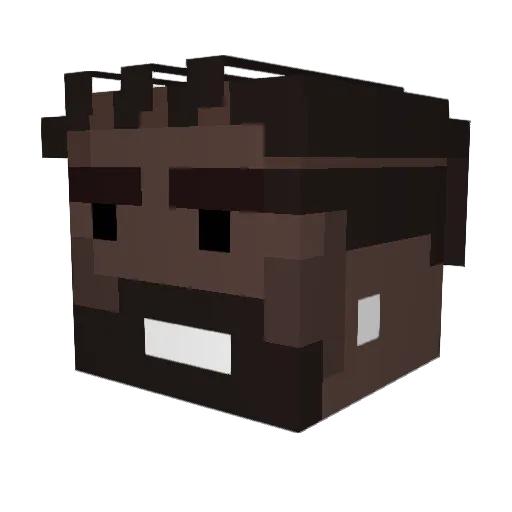 Trxsher Minecraft avatar head, 3D render