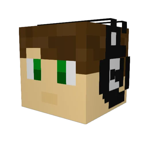 Trxsten Minecraft avatar head, 3D render