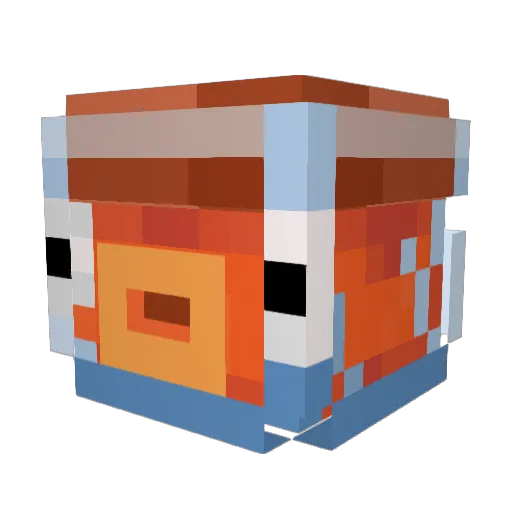 Trxut Minecraft avatar head, 3D render