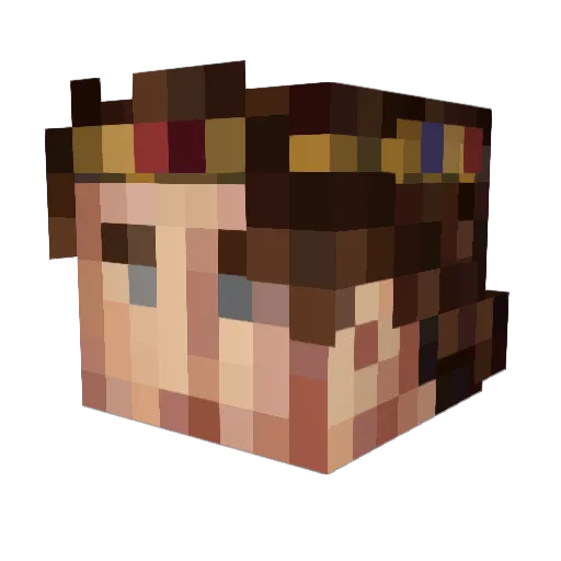Trxvisty Minecraft avatar head, 3D render