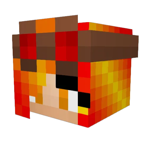 Try4se Minecraft avatar head, 3D render