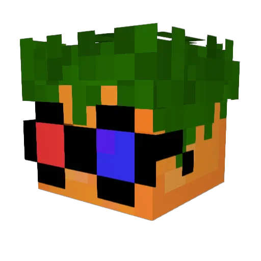 TryH_Legit Minecraft avatar head, 3D render