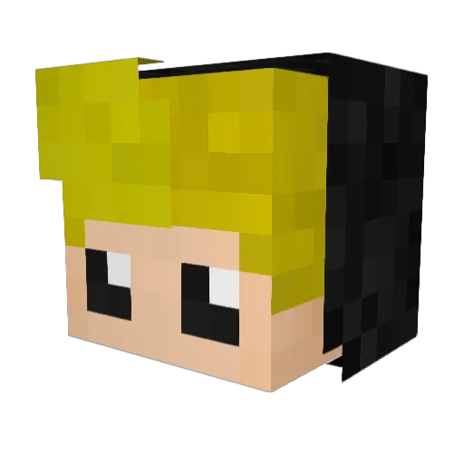 TryHardBear Minecraft avatar head, 3D render