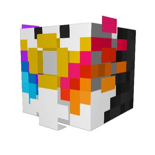 TryK_Q Minecraft avatar head, 3D render
