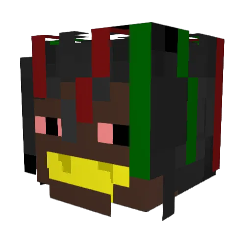 TryPotz Minecraft avatar head, 3D render