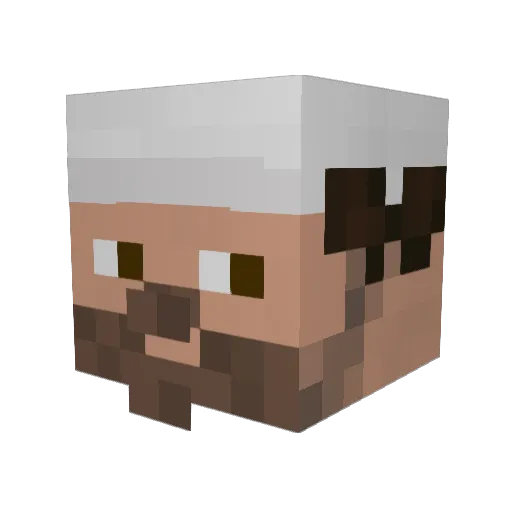 TrySky10 Minecraft avatar head, 3D render