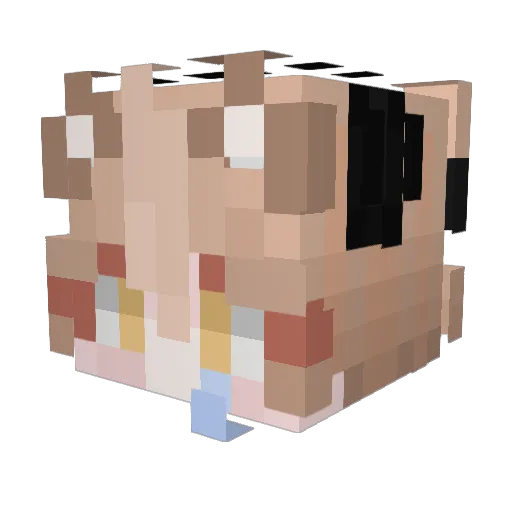 TrySmthNew Minecraft avatar head, 3D render