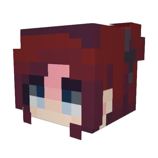 TrySpicy Minecraft avatar head, 3D render