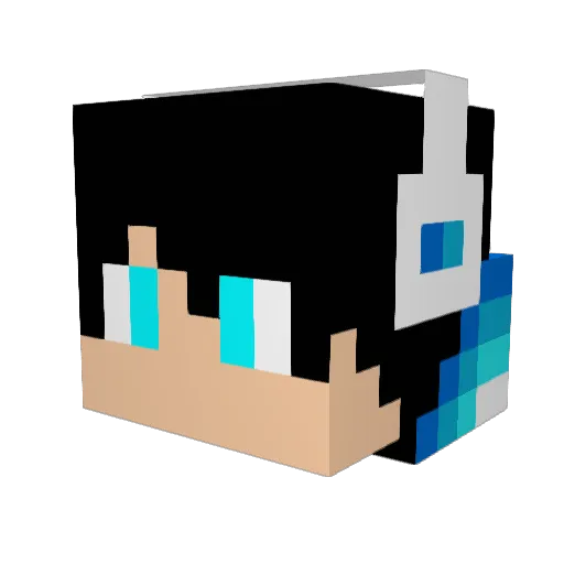 Tryangle_09 Minecraft avatar head, 3D render