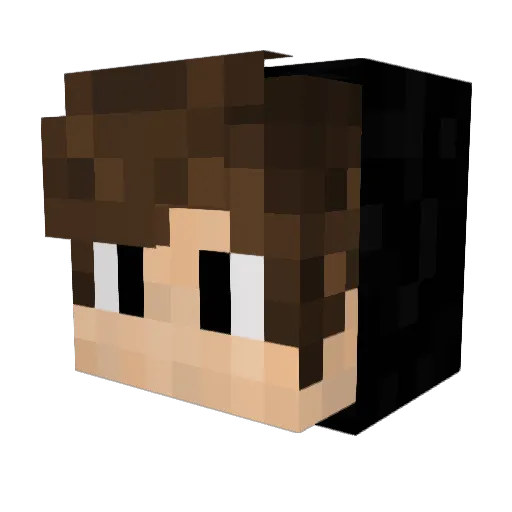 Tryapka Minecraft avatar head, 3D render