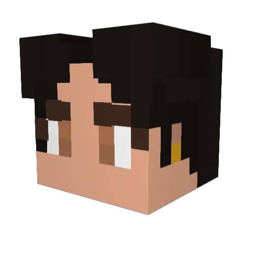 Trydown Minecraft avatar head, 3D render