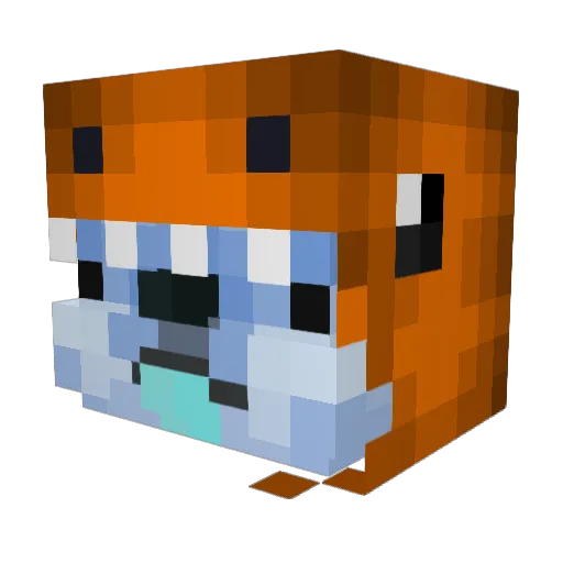 TrygonX Minecraft avatar head, 3D render