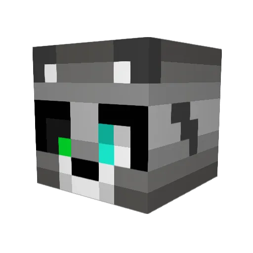 TryhardRacco Minecraft avatar head, 3D render