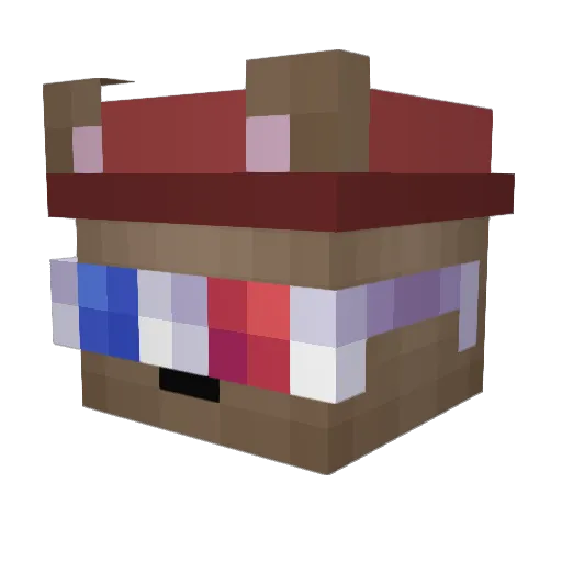 TryhardingPride Minecraft avatar head, 3D render