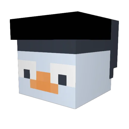 TryhardinqIks Minecraft avatar head, 3D render