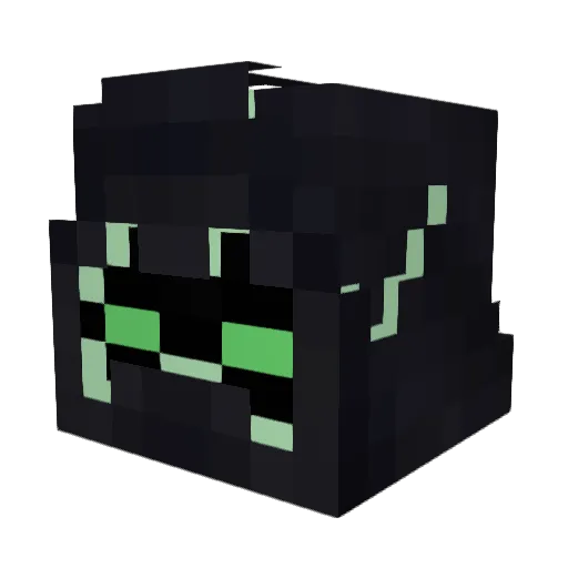 Tryibion Minecraft avatar head, 3D render