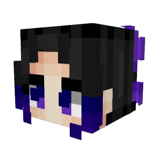 Trylax Minecraft avatar head, 3D render