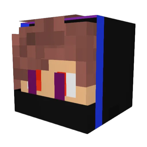 Trymsebassen Minecraft avatar head, 3D render