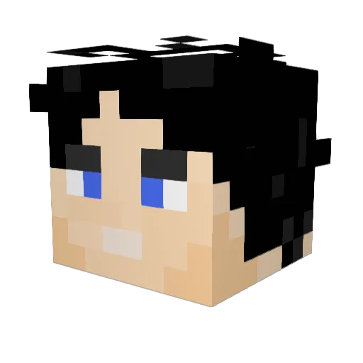 Tryoyoy Minecraft avatar head, 3D render