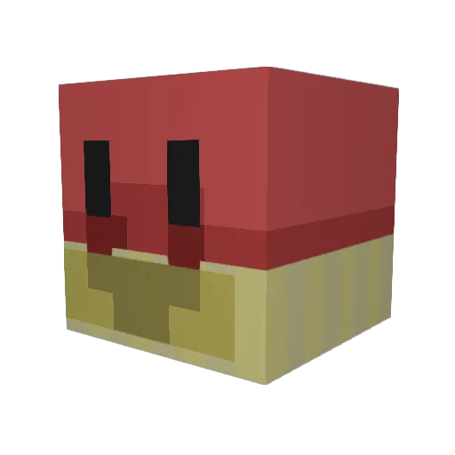 Tryphoni Minecraft avatar head, 3D render