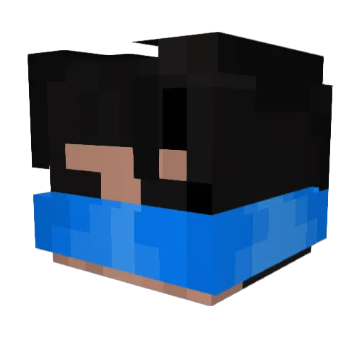 Trypoxs Minecraft avatar head, 3D render