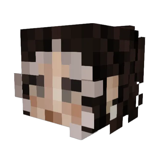 Tryppetta Minecraft avatar head, 3D render