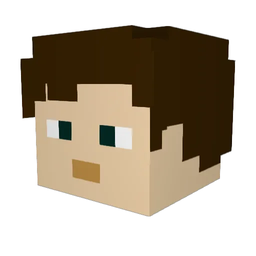 TryroT136 Minecraft avatar head, 3D render