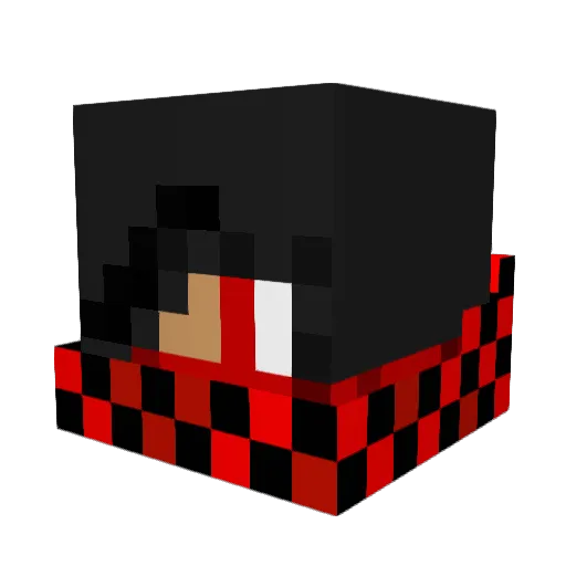Tryyse Minecraft avatar head, 3D render