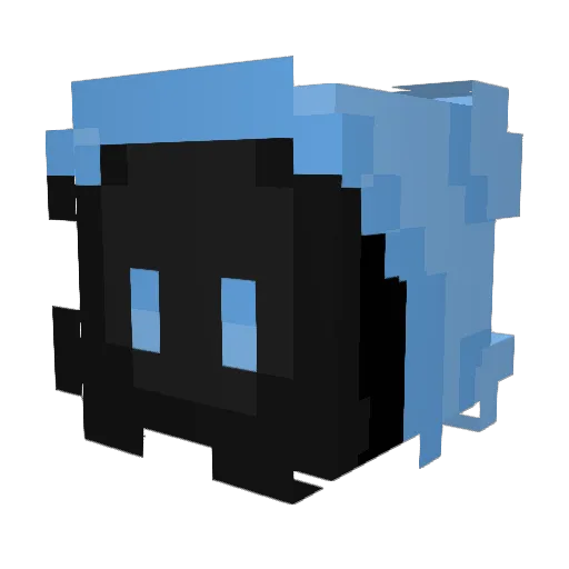 Trzykrotki Minecraft avatar head, 3D render
