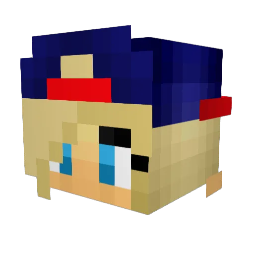 TsV1709 Minecraft avatar head, 3D render