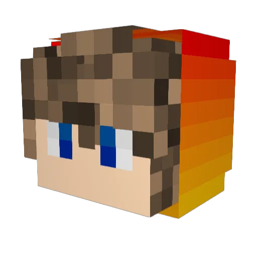 TsakTeras Minecraft avatar head, 3D render