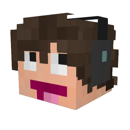 TsakisXD Minecraft avatar head, 3D render