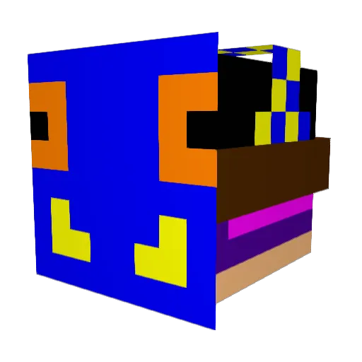 Tsakoru Minecraft avatar head, 3D render