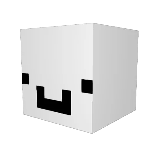 Tsanting Minecraft avatar head, 3D render