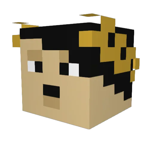 TsarK47 Minecraft avatar head, 3D render