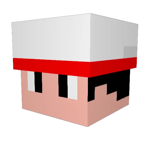 Tsc4812001 Minecraft avatar head, 3D render