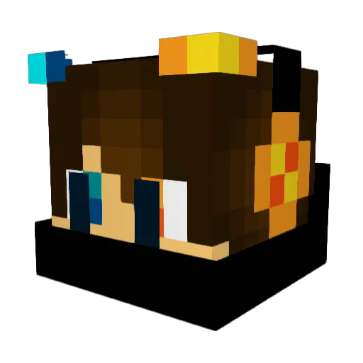 Tschachmenta Minecraft avatar head, 3D render
