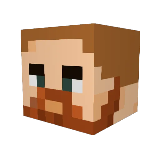 Tschaikob Minecraft avatar head, 3D render
